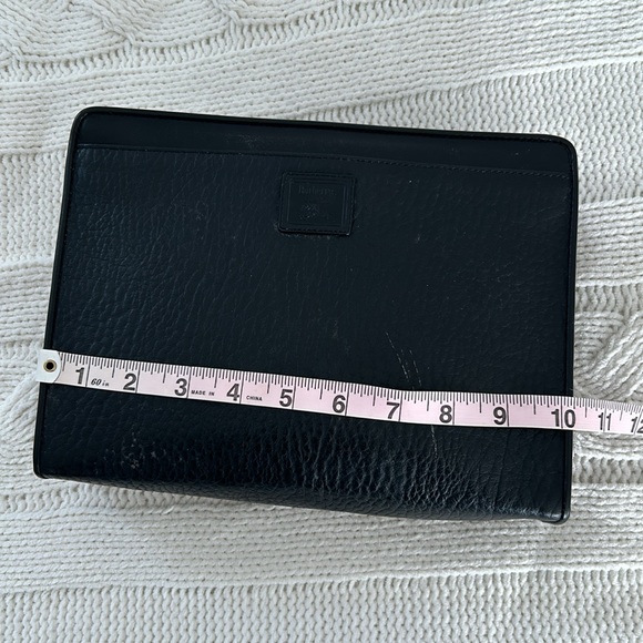 Burberrys Clutch Bag Leather Black vintage - Picture 14 of 16